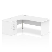 Load image into Gallery viewer, 180cm White Corner Desk And Storage Unit Left Hand
