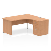 Load image into Gallery viewer, 160cm Oak Corner Desk And Storage Unit Right Hand
