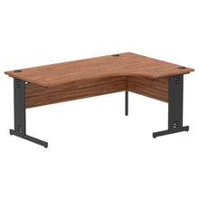 Load image into Gallery viewer, 180cm Walnut L Desk Black Leg Right Hand
