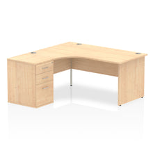 Load image into Gallery viewer, 160cm Maple Corner Desk And Storage Unit Left Hand
