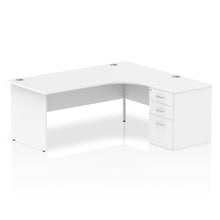 Load image into Gallery viewer, 180cm White Corner Desk And Storage Unit Right Hand
