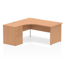 Load image into Gallery viewer, 160cm Oak Corner Desk And Storage Unit Left Hand
