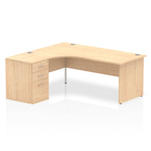 Load image into Gallery viewer, 180cm Maple Corner Desk And Storage Unit Left Hand
