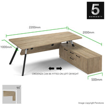 Load image into Gallery viewer, Janson Corner Desk Measurements
