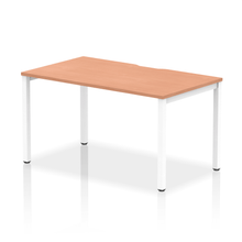 Load image into Gallery viewer, Evolve 1400 White Beech Single Bench Desk
