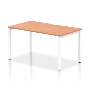 Evolve 1400 White Beech Single Bench Desk