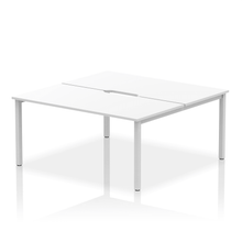 Load image into Gallery viewer, Dynamic Evolve 1600 White Silver Bench Desk
