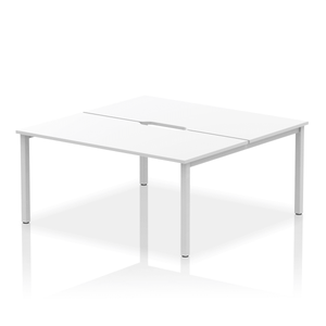 Dynamic Evolve 1600 White Silver Bench Desk