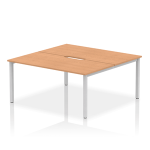 Dynamic Evolve 1600 Oak Silver Bench Desk