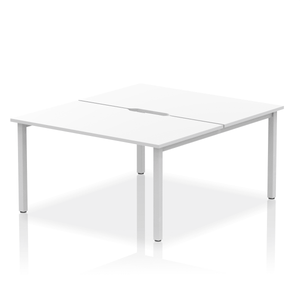 Dynamic Evolve 1400 White Silver Bench Desk