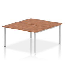 Load image into Gallery viewer, Dynamic Evolve 1400 Walnut Silver Bench Desk
