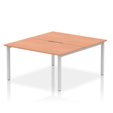 Load image into Gallery viewer, Dynamic Evolve 1400 Beech Silver Bench Desk
