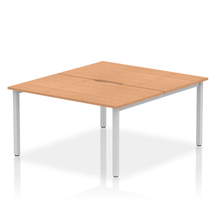 Load image into Gallery viewer, Dynamic Evolve 1400 Oak Silver Bench Desk
