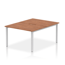 Load image into Gallery viewer, Dynamic Evolve 1200 Walnut Silver Bench Desk
