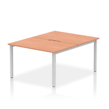 Load image into Gallery viewer, Dynamic Evolve 1200 Beech Silver Bench Desk
