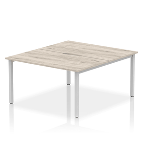 Dynamic Evolve 1400 Grey Oak Silver Bench Desk