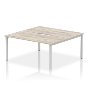 Dynamic Evolve 1600 Grey Oak Silver Bench Desk