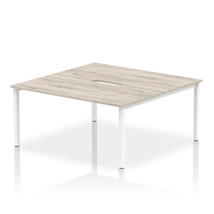 Dynamic Evolve 1600 Grey Oak White Bench Desk