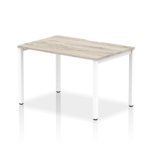 Evolve 1200 White Grey Oak Single Bench Desk