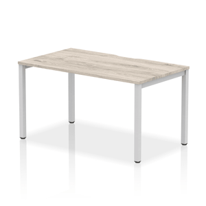 Evolve 1400 Silver Grey Oak Single Bench Desk