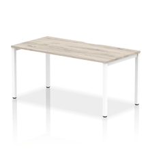 Load image into Gallery viewer, Evolve 1600 White Grey Oak Single Bench Desk
