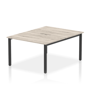 Dynamic Evolve 1200 Grey Oak Black Bench Desk