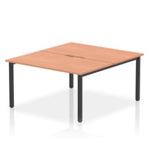 Load image into Gallery viewer, Dynamic Evolve 1400 Beech Black Bench Desk
