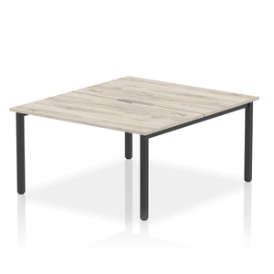 Dynamic Evolve 1400 Grey Oak Black Bench Desk