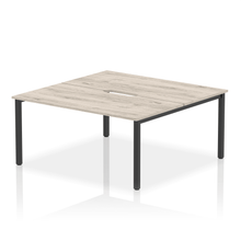 Load image into Gallery viewer, Dynamic Evolve 1600 Grey Oak Black Bench Desk
