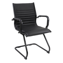 Load image into Gallery viewer, Bari Black No Wheel Office Chair Front
