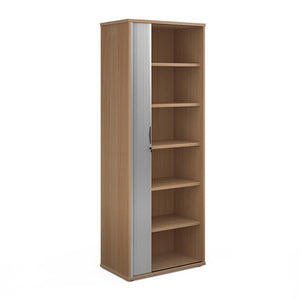 Beech Tambour Unit 5 Shelves 2140mm