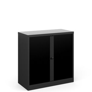 Black Tambour Cabinet 1000mm