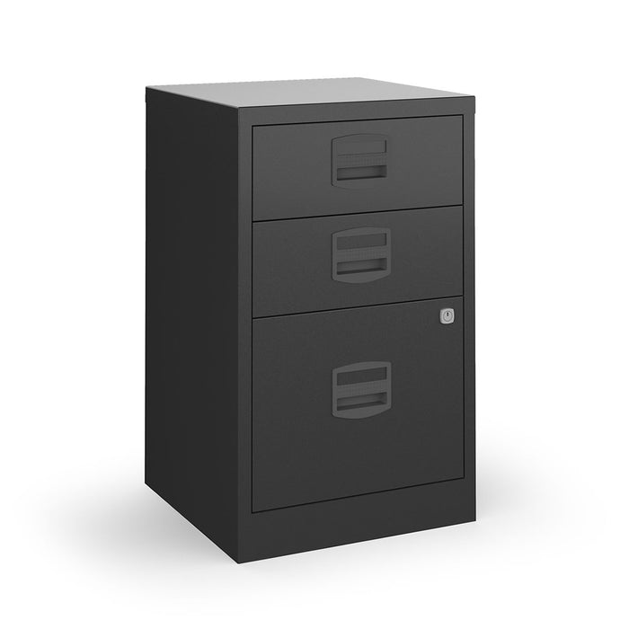 Black 3 Drawer Filing Cabinet