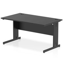 Load image into Gallery viewer, Dynamic 1400 Black Wire Management Desk
