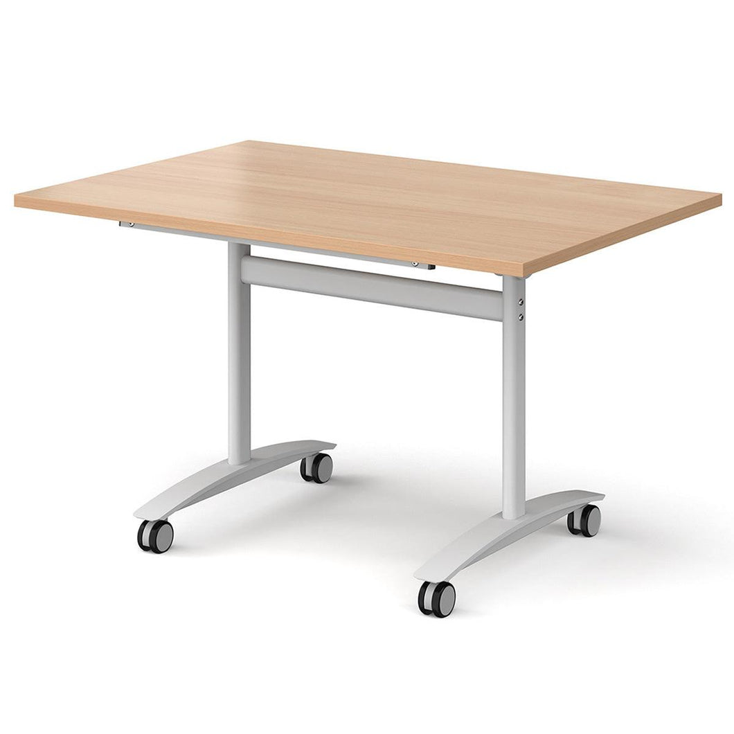 Pivot Pro 1200 White Beech Folding Office Table