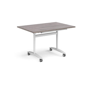 Pivot Pro 1200 White Grey Oak Folding Office Table