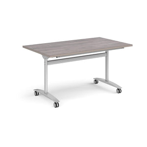 Pivot Pro 1400 Silver Grey Oak Folding Office Table