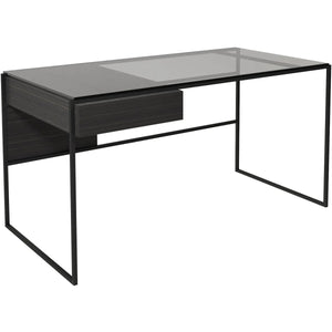 Federico Glass Desk With Drawers