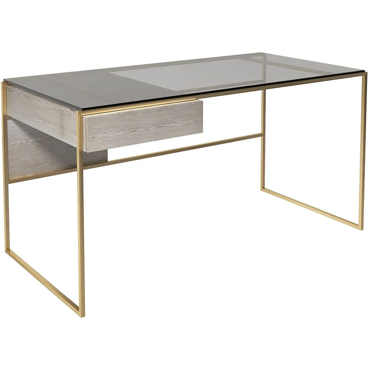 Federico Glass Desk With Drawer Roomshot