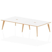 Load image into Gallery viewer, Fusion 3200 White and Wood Bench Desk
