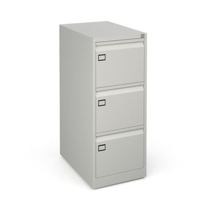 Grey 3 Drawer Office Filing Cabinet