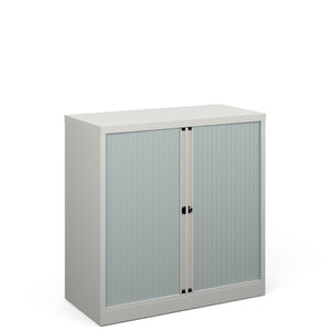 Grey Tambour Cabinet 1000mm