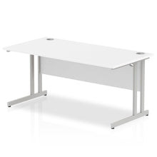 Load image into Gallery viewer, Impulse 1600 White Silver Cantilever Office Desk
