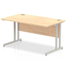 Load image into Gallery viewer, Impulse 1400 Maple Silver Cantilever Office Desk
