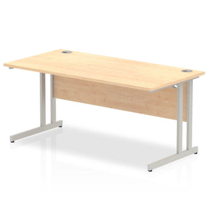 Impulse 1600 Maple Silver Cantilever Office Desk