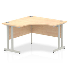 Load image into Gallery viewer, Small Corner Desk Maple &amp; Silver
