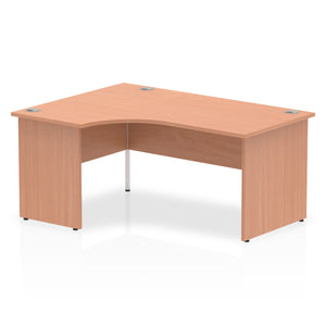 160cm Beech L Shaped Office Desk Left Hand