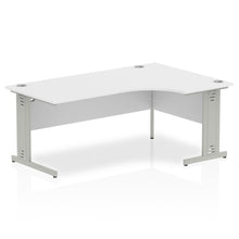 Load image into Gallery viewer, 180cm White L Desk Silver Leg Right Hand
