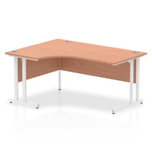 Load image into Gallery viewer, Impulse 160cm Beech Corner Desk White Leg Left Hand
