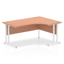 Load image into Gallery viewer, Impulse 160cm Beech Corner Desk White Leg Right Hand
